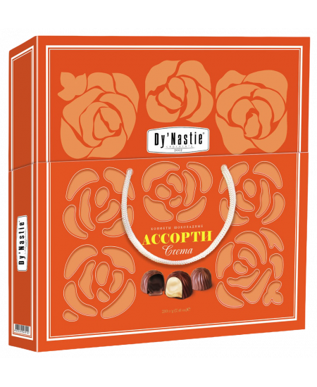 Конфеты с темным шоколадом "Ассорти Crema" 210 гр.