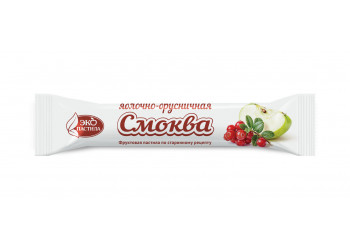 Смоква пастила яблочно-брусничная, шоу-бокс, 60шт*15г, 1200г