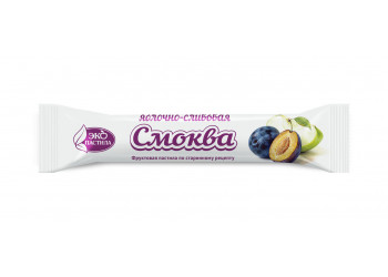 Смоква пастила яблочно-сливовая, шоу-бокс, 60шт*15г, 1200г